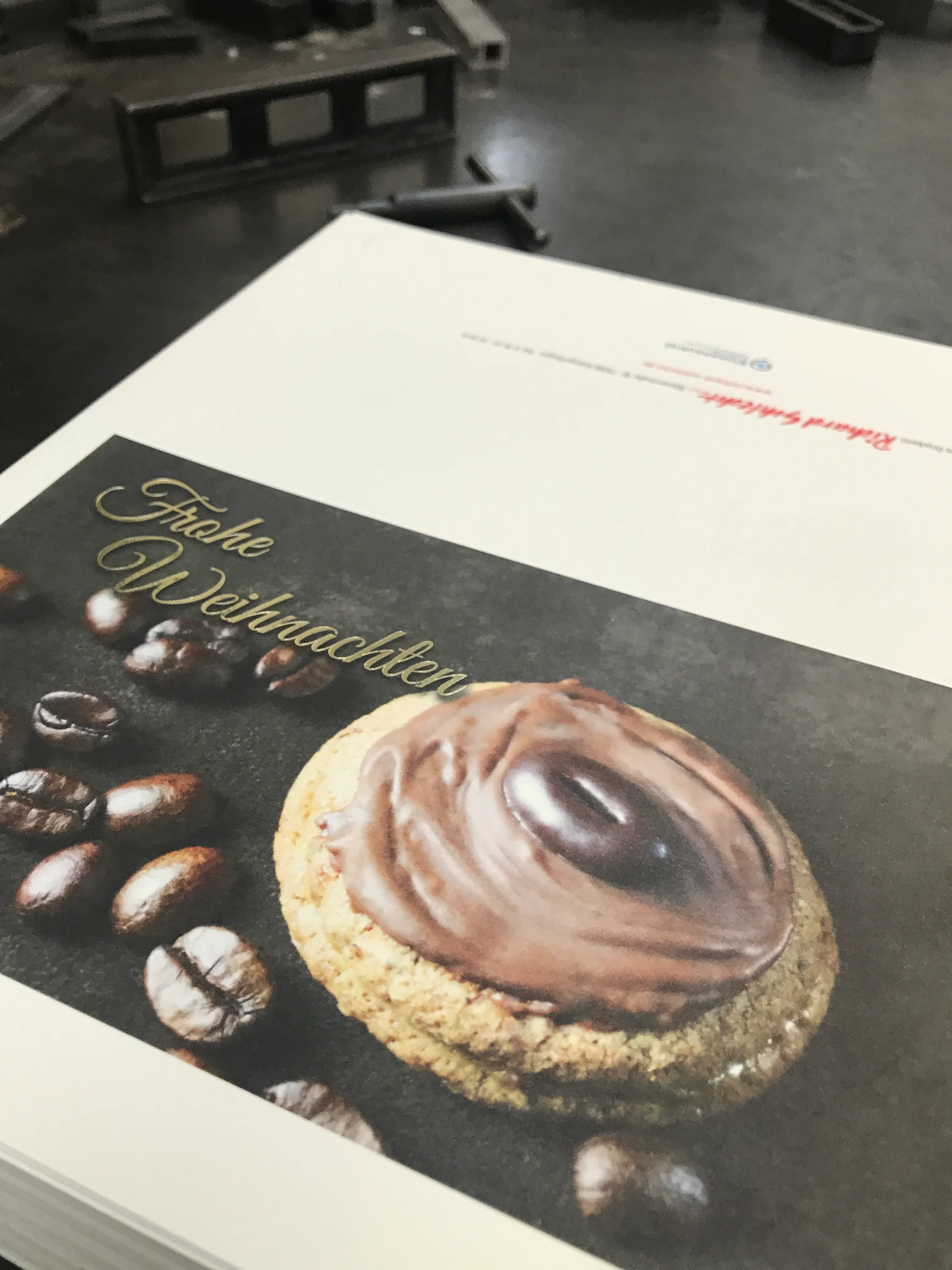 Klappkarte mit Goldfolienprägung